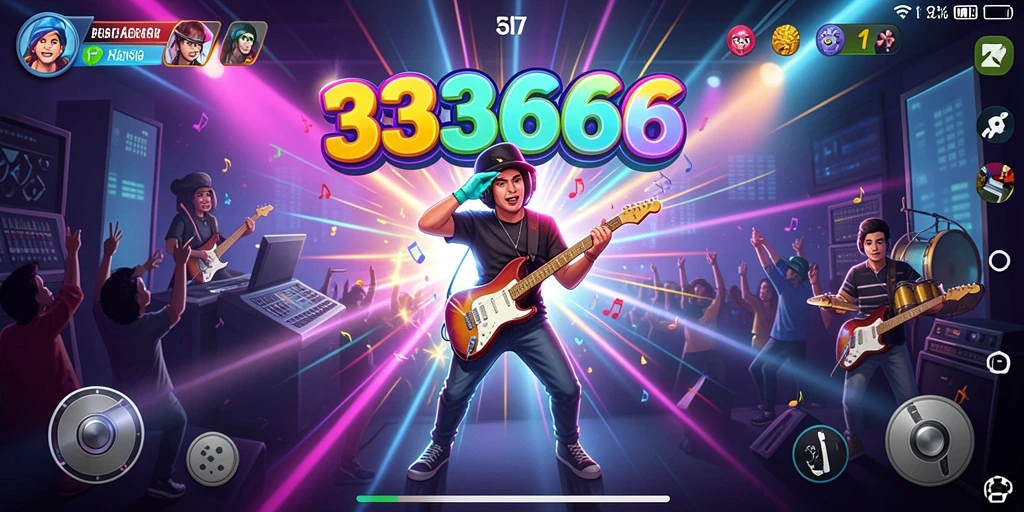 Tampilan gameplay 333666 yang penuh warna dan dinamis.
