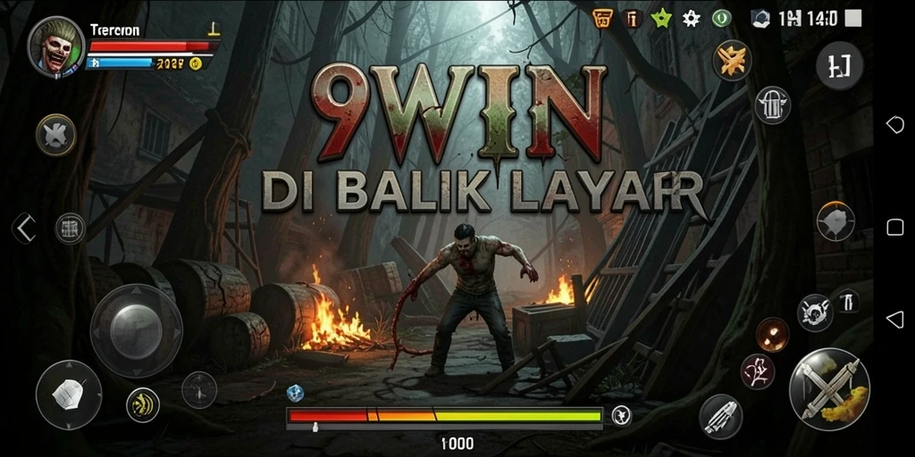 Tangkapan layar gameplay 9WIN dengan suasana horor yang menegangkan.