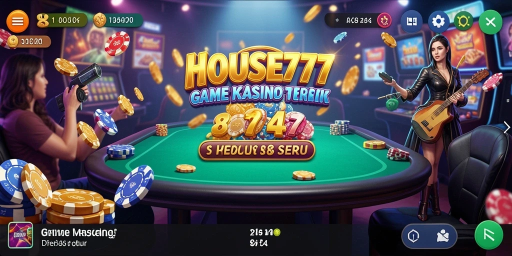 Screenshot gameplay HOUSE777 menampilkan momen seru dalam permainan kasino.