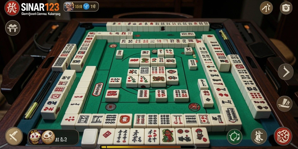 Gameplay SINAR123 dengan berbagai tantangan Mahjong.