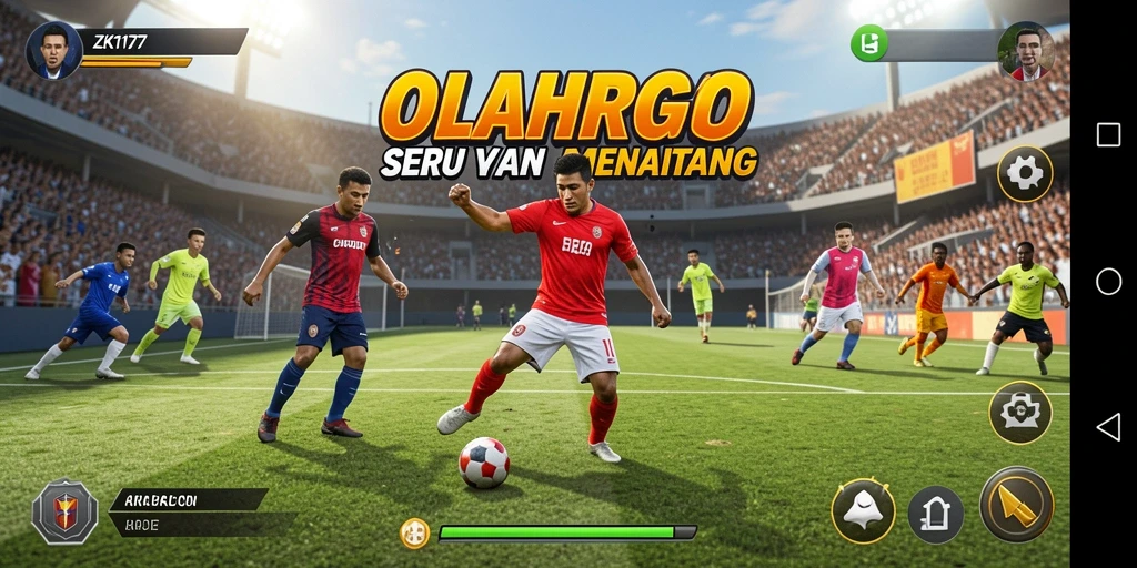 Tampilan gameplay dalam permainan olahraga ZK1177 yang mendebarkan.